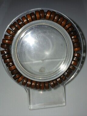 NWT Handcrafted Unisex Brown Wooden Bead Bracelet.